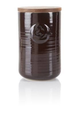 Chocolate Stoneware Tea Canister